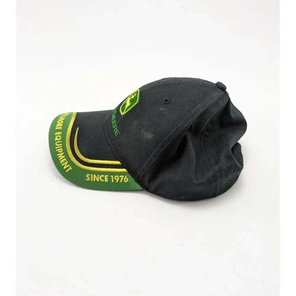 John Deere Genuine Quality Black Green Tractor Outdoor Snapback Baseball Cap Hat